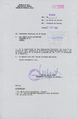 [Órden N° 1167 de la Gobernación Provincial de Chiloé]