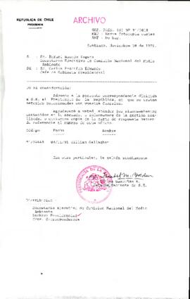 [Envío de fotocopias cartas a Sr. Rafael Asenjo Zegers Secretario Ejecutivo de comisión Nacional ...