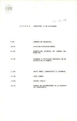 Agenda del 19 de Diciembre de 1990