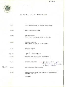 Programa Jueves 18 de Marzo de 1993.