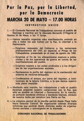 Por la Paz, por la Libertad, por la Democracia - Marcha 20 de Mayo