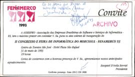 [Invitación al II Congreso de Feria Informática de Informática del MERCOSUR - FENAMERCO '93]