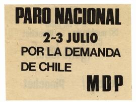 Paro Nacional 2-3 de Julio por la demanda de Chile