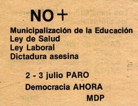 No + Municipalización de la Educación