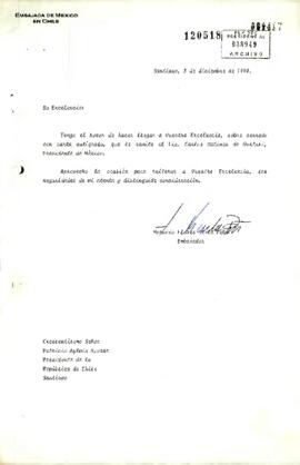 [Carta del Presidente de México]