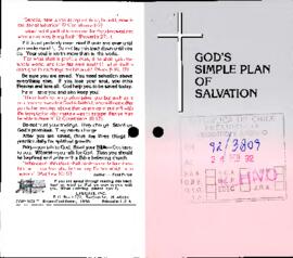 [Texto God's Simple Plan Of Salvation]