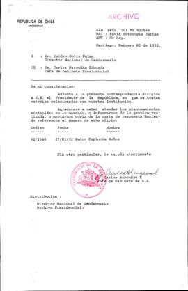 [Carta de Jefe de Gabinete de la Presidencia a Director Nacional de Gendarmería]