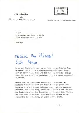 [Carta del Presidente de la República Federal de Alemania]