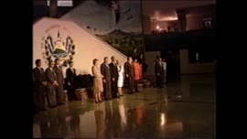 Presidente Aywin asiste acto oficial en El Salvador con motivo de la I Cumbre Iberoamericana de Jefes de Estado y de Gobierno : video