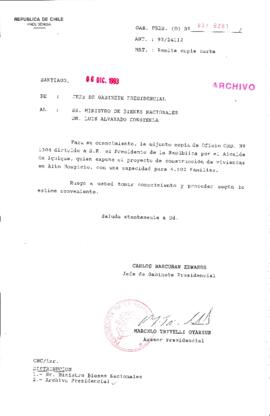 [Oficio Gab. Pres. Ord. N° 6261  de Jefe de Gabinete Presidencial, remite copia de carta que se indica]