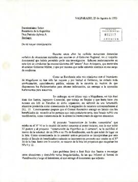 [Carta del Senador José Ruiz Di Giorgio al Presidente Patricio Aylwin]