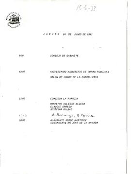 Agenda del 24 de Junio de 1993