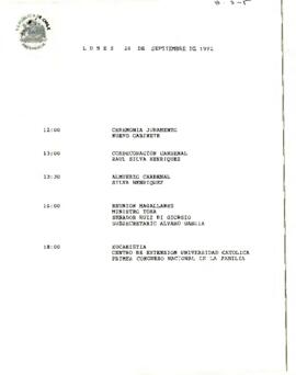 Programa Lunes 28 de Septiembre de 1992.