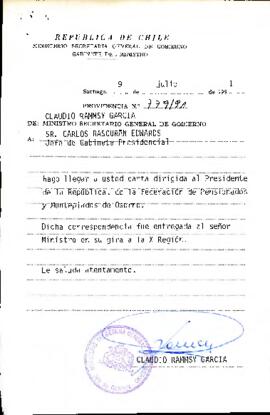 [Remite carta de Federación de Pensionados y Montepiados de Osorno]