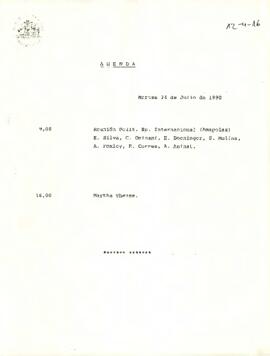 Agenda del 24 de Julio de 1990