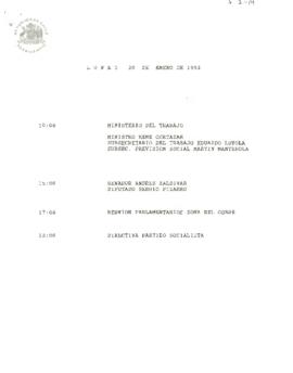 Programa lunes 20 de enero de 1992