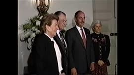 Presidente Aylwin recibe a Alfredo Cristiani, presidente de El Salvador: video