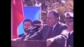 Presidente Aylwin pronuncia discurso con motivo del 1° de mayo día del trabajador: video
