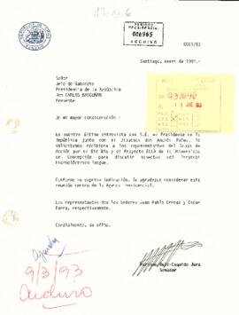 [Carta: petición audiencia a S . E El Presidente de la República,  de  representantes del Grupo d...