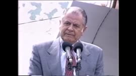 Presidente Aylwin ofrece discurso en Chañaral: video