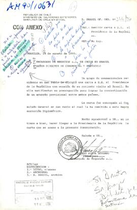 [Carta con acuerdo previsional entre Chile y Brasil]