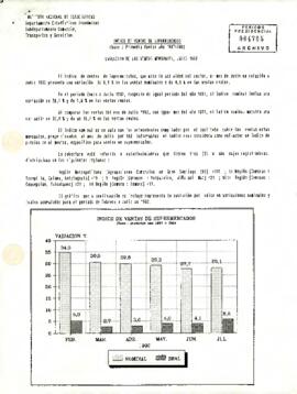 Indice de Ventas de Supermercados: Evaluación de las ventas mensuales Julio 1992