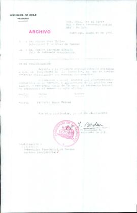 [Carta de Jefe de Gabinete de la Presidencia a Gobernador Provincial de Osorno]