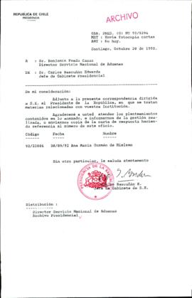 [Carta del Jefe de Gabinete de la Presidencia a Director de Servicio Nacional de Aduanas]