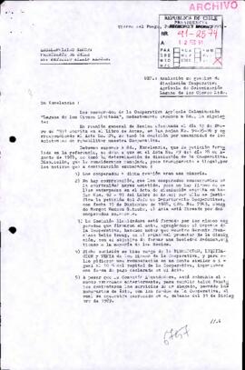 [Anulación de gestion de disolución Cooperativa Agrícola de Colonización Laguna de los Cisnes Ltda.]