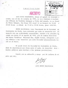 [Carta del Presidente de la Sociedad de Cartofilia de Chile mediante la cual expone la suspensión de sus actividades debido a circular del Museo Histórico Nacional]