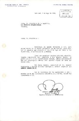 [Carta de respuesta de la Dirección General de Carabineros de Chile al Presidente Patricio Aylwin]