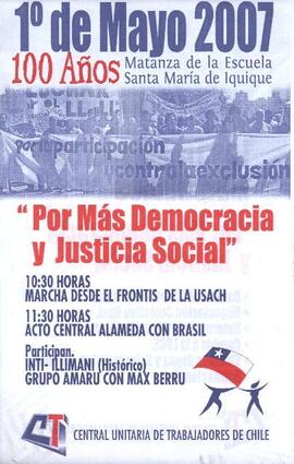 1° de Mayo de 2007 "Por mas Democracia y Justicia Popular"