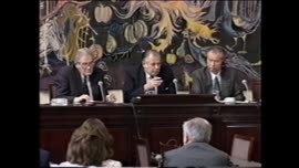 Presidente Aylwin pronuncia discurso en el Senado belga : video