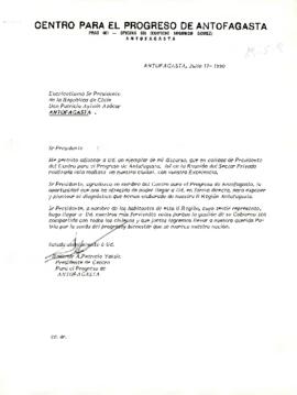 Carta del Centro para el Progreso de Antofagasta