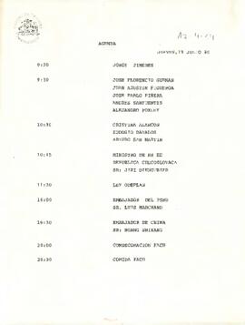 Agenda del 19 de Julio de 1990