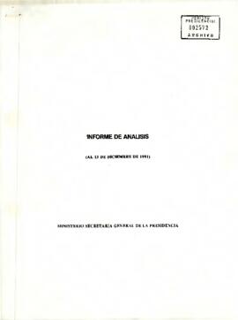 Informe de Análisis (al 13 de diciembre de 1991)