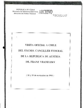 Visita oficial a Chile del Canciller Federal de la República de Austria, Dr. Franz Vranitzky