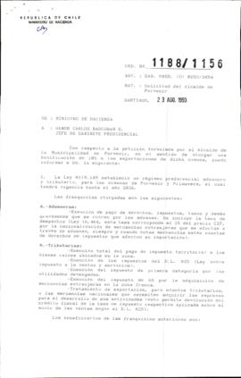 [Oficio Ord.  N°384 de Alcalde de Tierra del Fuego, solicita extensión 10% bonificación a exportaciones]