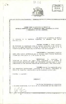 [Acuerdo entre Chile y Argentina para la cooperación entre Carabineros de Chile y Gendarmería Nacional Argentina]