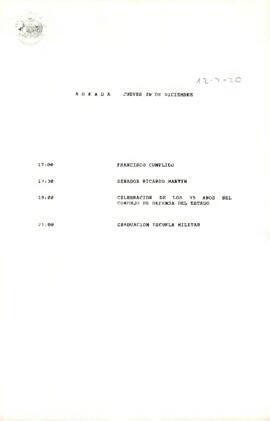 Agenda del 20 de Diciembre de 1990