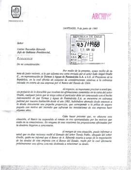 [Carta del Presidente del Banco del Estado de Chile]