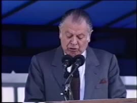 Presidente Aylwin ofrece discurso en aniversario de la Ciudad de Curicó: video