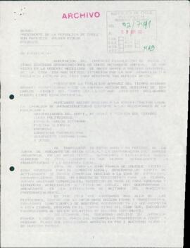 [Carta de la Agrupación del Comercio establecido de Arica dirigida al Presidente Patricio Aylwin]