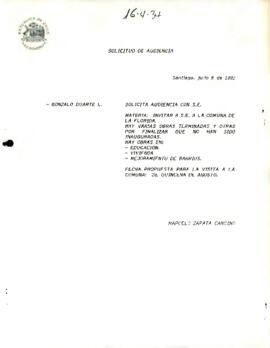 Solicitud de Audiencia [Sr. Gonzalo Duarte L.]