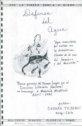 Adjunta poema ganador del concurso literario nacional en homenaje Gabriela Mistral 1991