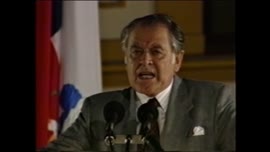 Presidente Aylwin pronuncia discurso en Arica : video
