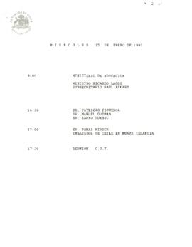 Programa miércoles 15 de enero de 1992