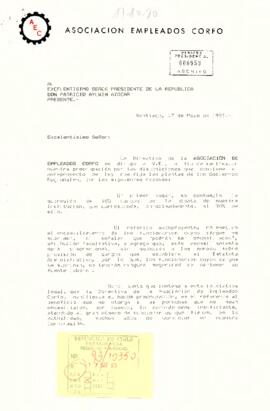 [Carta: petición audiencia a S . E El Presidente de la República,  de  Asociación de Empleados CO...