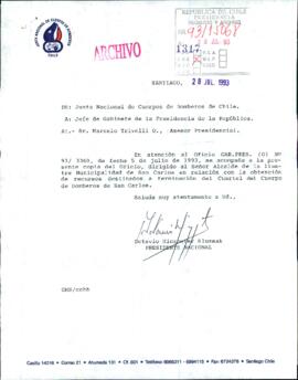 [Carta de Junta Nacional de Cuerpos de Bomberos de Chile]