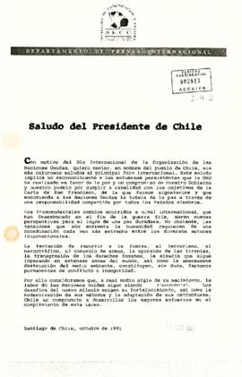 Saludo del Presidente de Chile